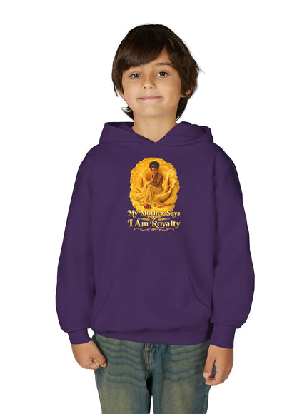 "My Mother Says I am Royalty" Youth Heavy Blend Hooded Sweatshirt