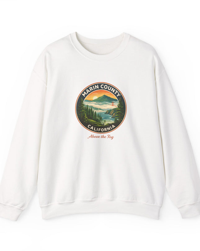 "Marin County, Above the Fog" Unisex Heavy Blend Crewneck Sweatshirt