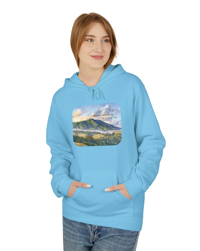 "Mount Tamalpais, the Sleeping Lady" Unisex Midweight Softstyle Fleece Hoodie