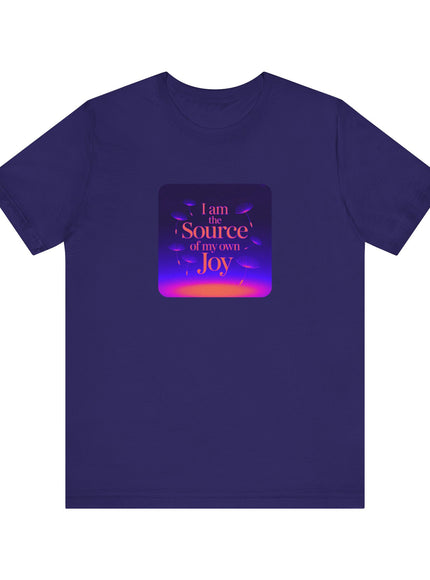 "I Am the Source of my Own Joy, (Energy for Success)" Women's and Men's Jersey Short Sleeve Tee