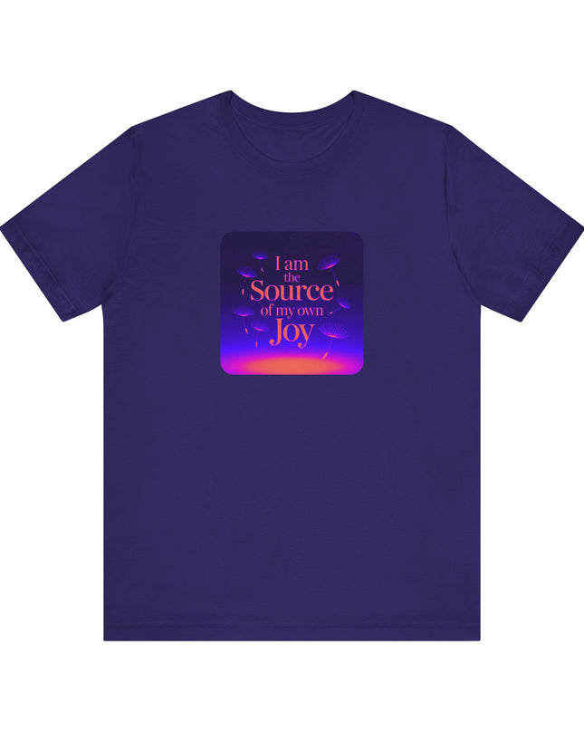 "I Am the Source of my Own Joy, (Energy for Success)" Women's and Men's Jersey Short Sleeve Tee