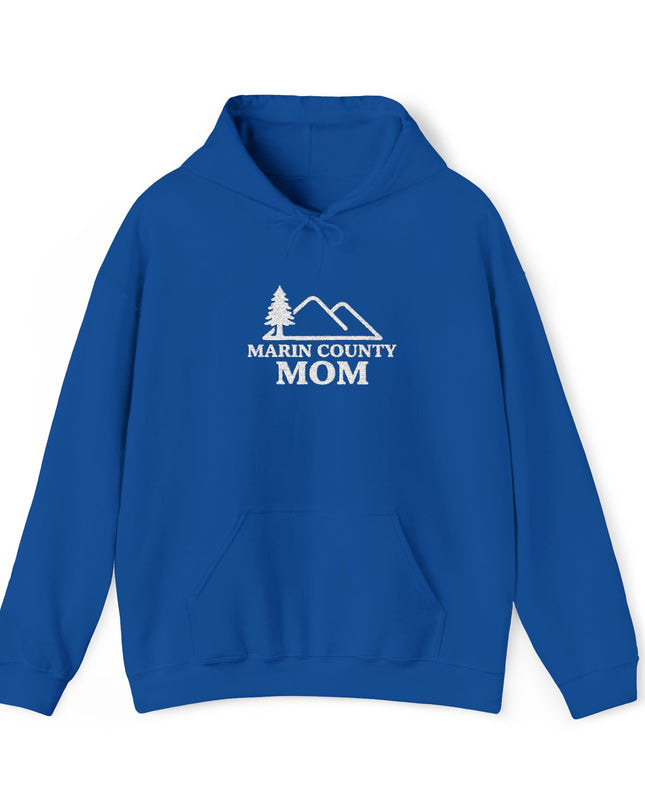 "Marin County Mom" Embroidered Unisex Heavy Blend Hooded Sweatshirt