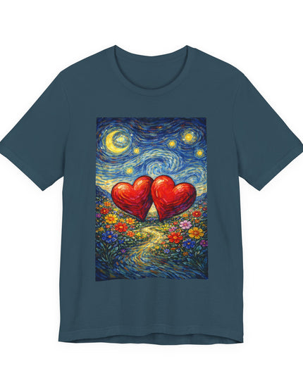 "Valentine's Day - Vincent Van Gogh Style" Unisex Jersey Short Sleeve Tee
