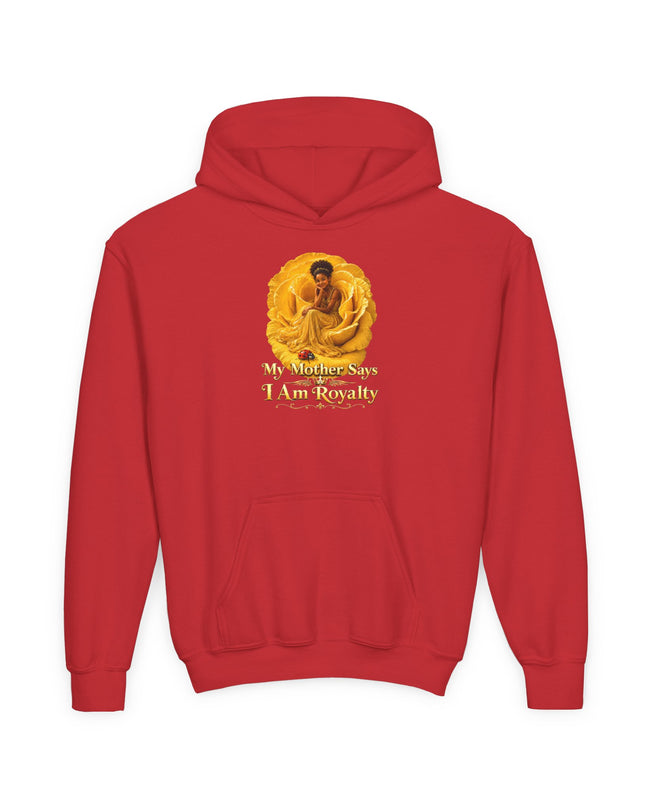 "My Mother Says I am Royalty" Youth Heavy Blend Hooded Sweatshirt