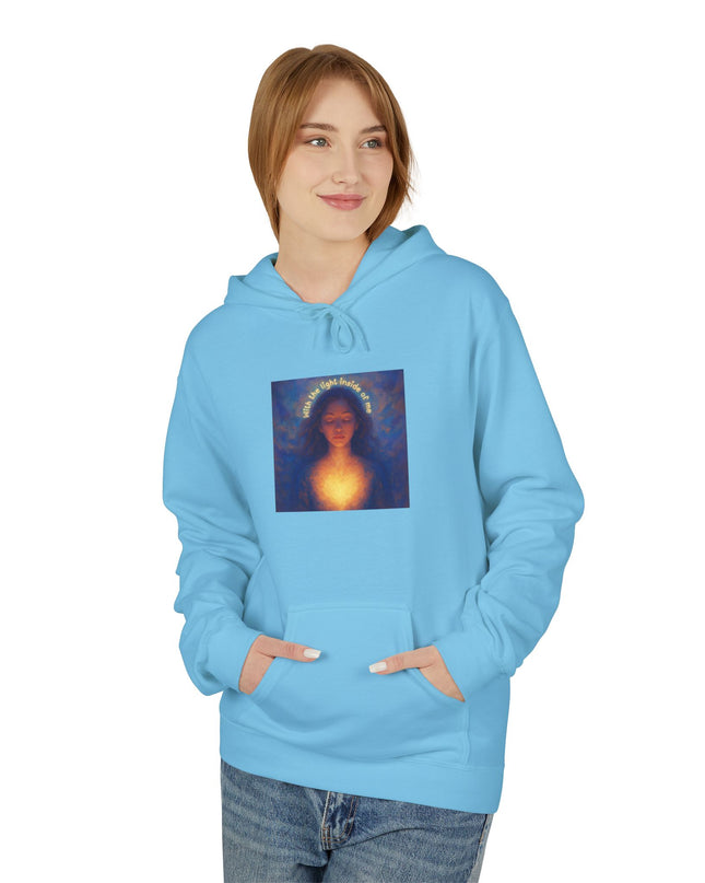 "With the Light Inside of Me" Unisex Midweight Softstyle Fleece Hoodie