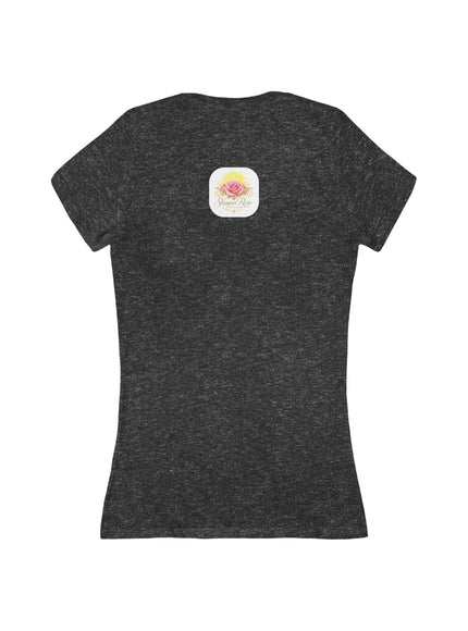 "Fuchsia Fairy" Women's Jersey Short Sleeve Deep V-Neck Tee