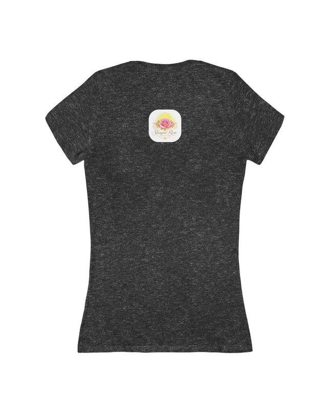 "Fuchsia Fairy" Women's Jersey Short Sleeve Deep V-Neck Tee