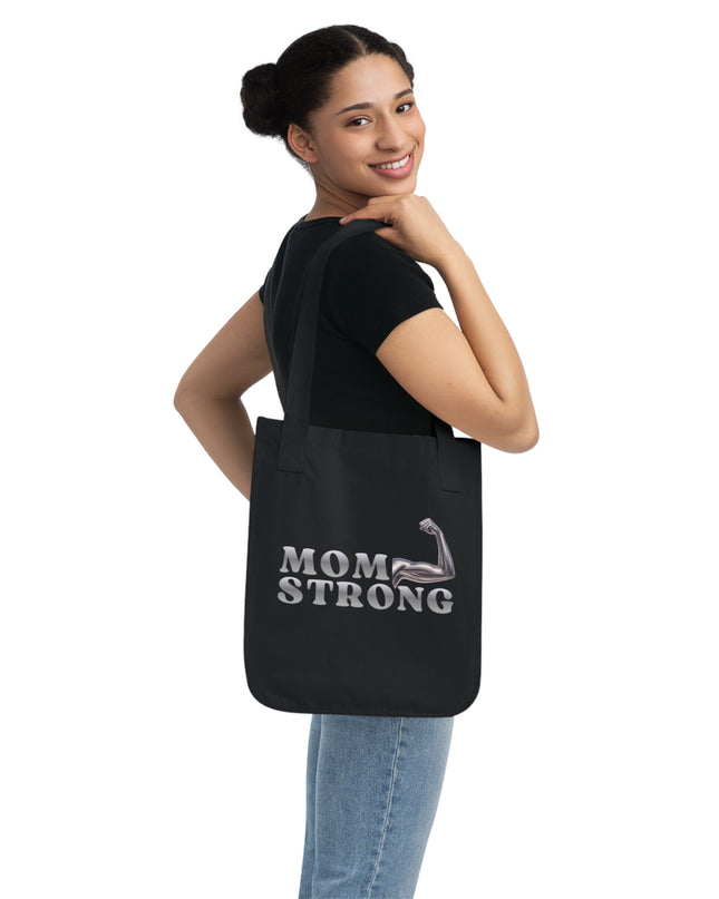 "Mom Strong" Organic Canvas Tote Bag