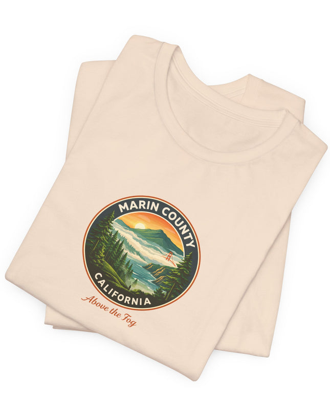 "Marin County, Above the Fog" Unisex Jersey Short Sleeve Tee