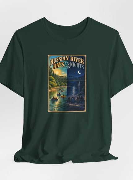 "Russian River Days, Russian River Nights" Unisex Jersey Short Sleeve Tee