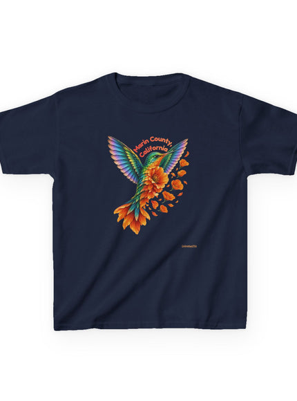 "Hummingbird and Poppies" Kids Heavy Cotton Tee
