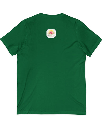 "Happy Valentine's Day" Unisex Jersey Short Sleeve V-Neck Tee