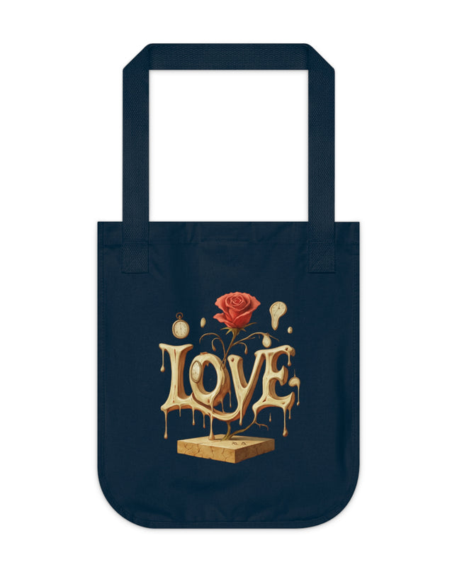 "Love (Salvador Dali style)" Organic Canvas Tote Bag