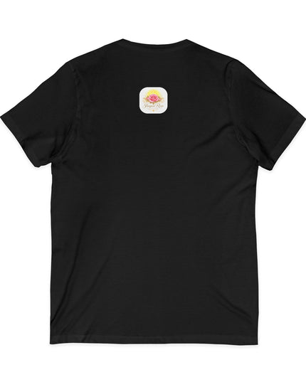 "Happy Valentine's Day" Unisex Jersey Short Sleeve V-Neck Tee