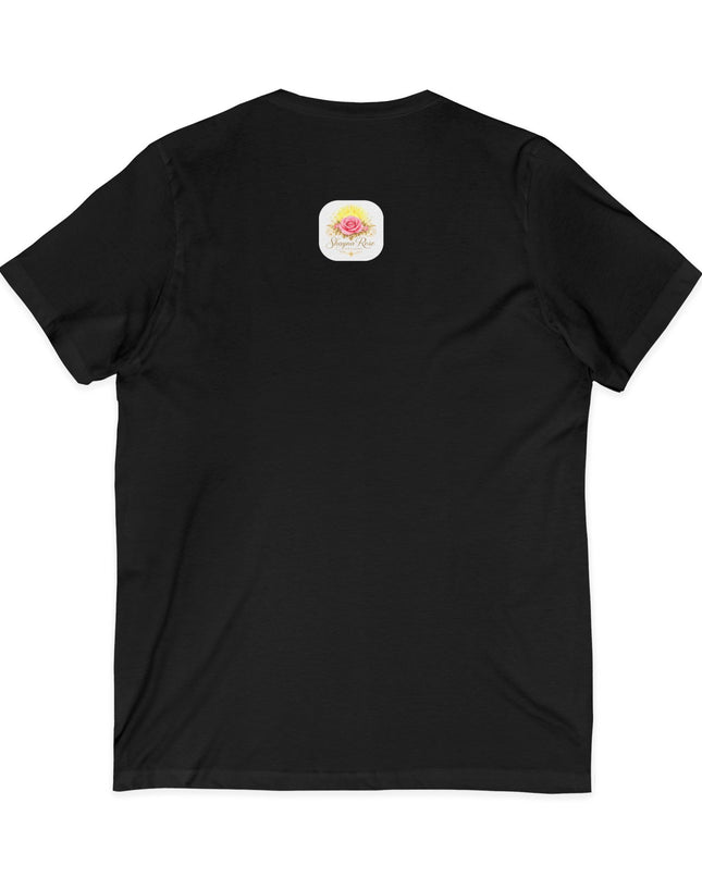 "Happy Valentine's Day" Unisex Jersey Short Sleeve V-Neck Tee