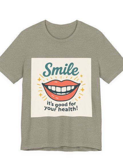 "Smile – it's good for your health!" Unisex Short Sleeve Tee