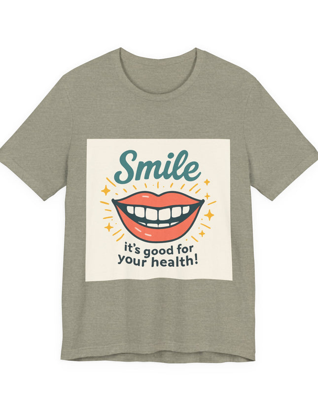 "Smile – it's good for your health!" Unisex Short Sleeve Tee