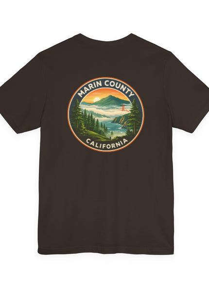 "Marin County - Above the Fog - No Text" (2-sided) Unisex Jersey Short Sleeve Tee