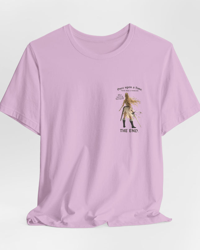 "She Saved Herself" (ink both sides) Unisex Jersey Short Sleeve Tee