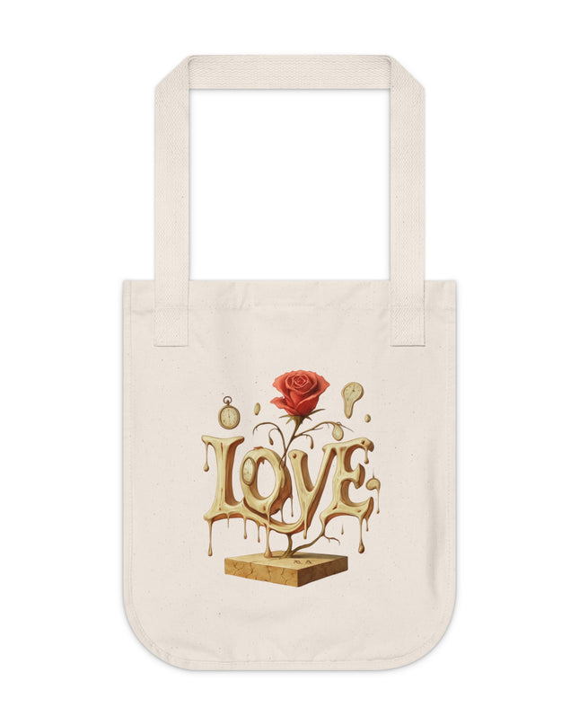 "Love (Salvador Dali style)" Organic Canvas Tote Bag