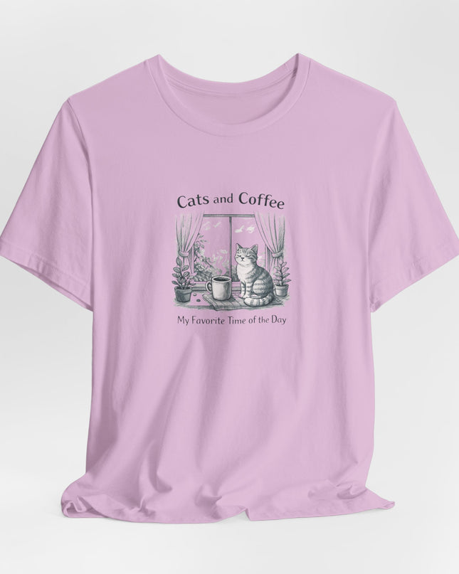 "Cats and Coffee" Unisex Jersey Short Sleeve Tee