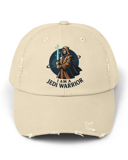 "I am a Jedi warrior" Unisex Distressed Cap