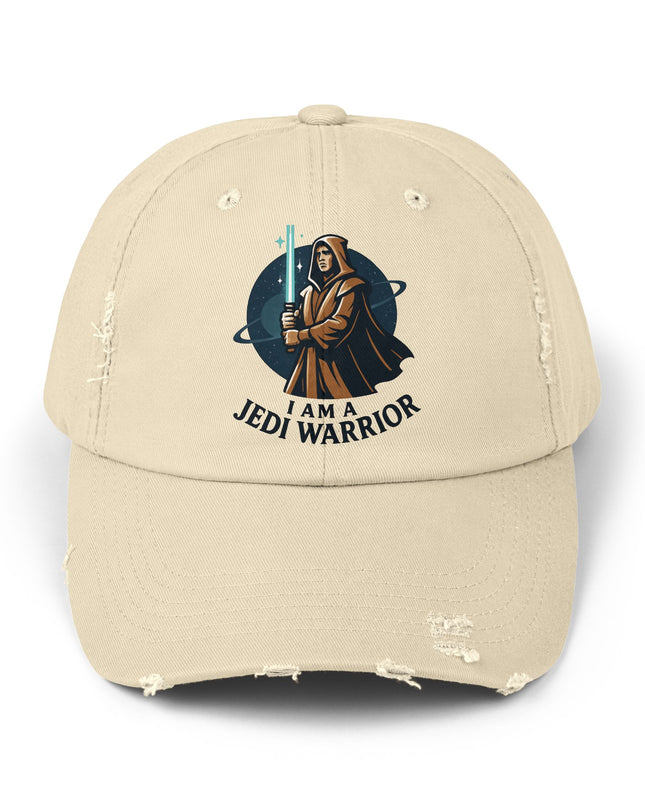 "I am a Jedi warrior" Unisex Distressed Cap