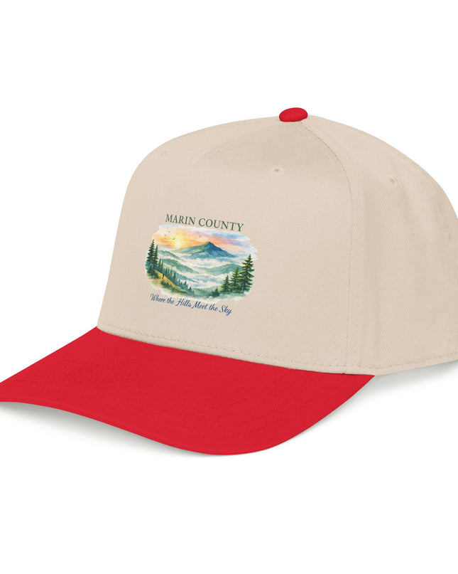 "Marin County, Where the Hills Meet the Sky" Mid Profile Baseball Cap