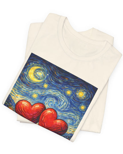 "Valentine's Day - Vincent Van Gogh Style" Unisex Jersey Short Sleeve Tee