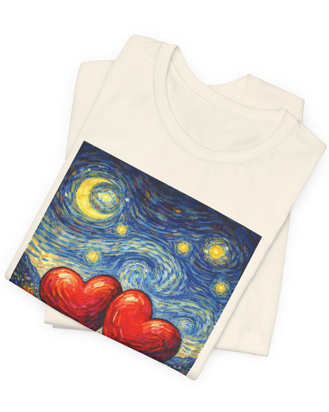 "Valentine's Day - Vincent Van Gogh Style" Unisex Jersey Short Sleeve Tee