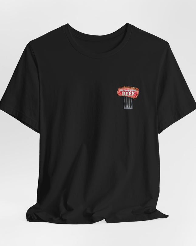 "Grass Fed and Grass Finished Beef" Unisex Jersey Short Sleeve Tee