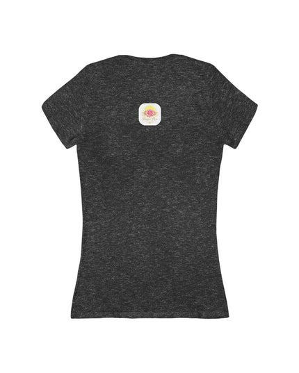 "My Father Says I am Royalty" Women's Jersey Short Sleeve Deep V-Neck Tee
