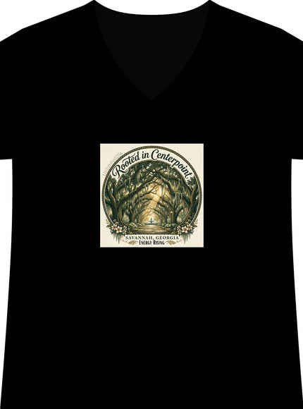 "Rooted in my Centerpoint" Women's Fine Jersey V-Neck Tee