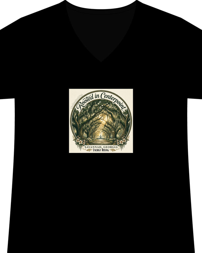 "Rooted in my Centerpoint" Women's Fine Jersey V-Neck Tee
