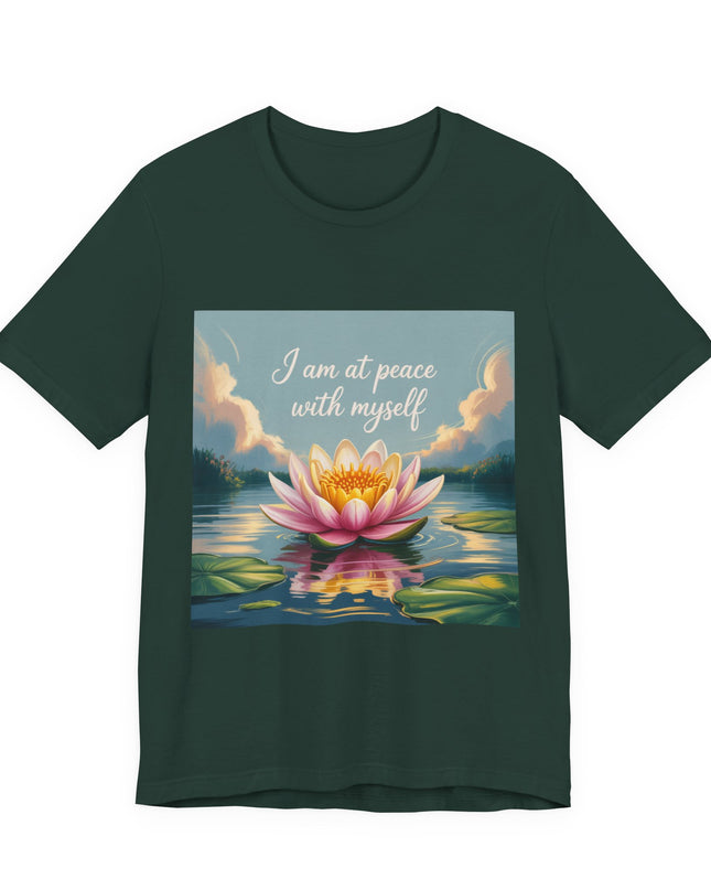 "I am at Peace with Myself" Women's and Men's Jersey Short Sleeve Tee