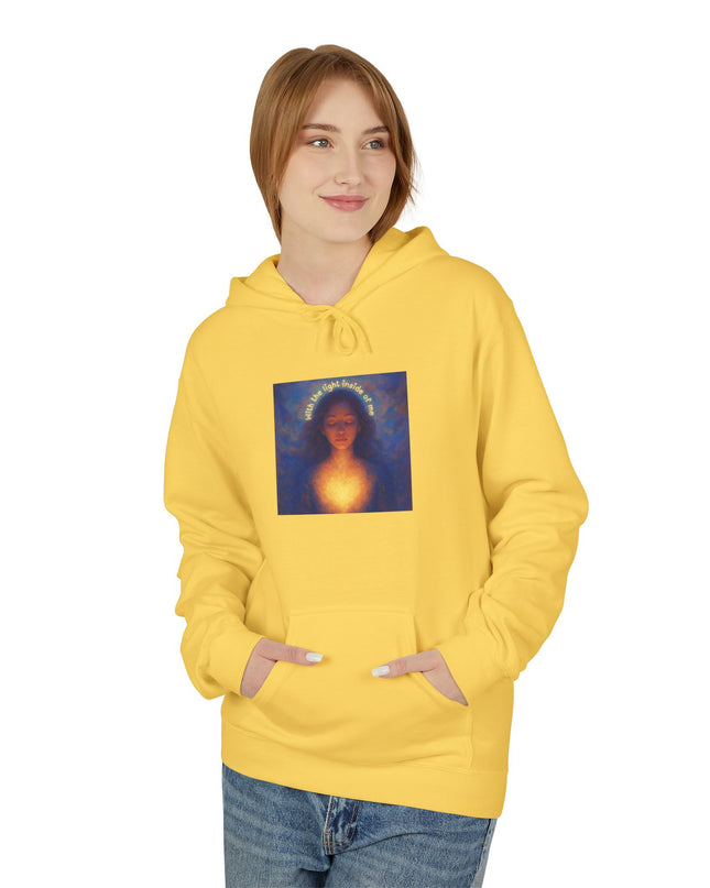 "With the Light Inside of Me" Unisex Midweight Softstyle Fleece Hoodie