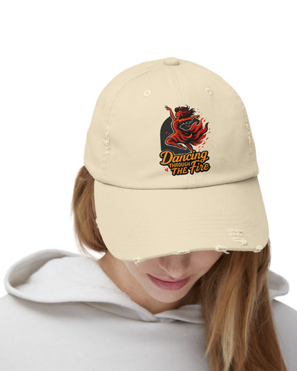 "Dancing through the fire" Unisex Distressed Cap