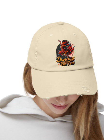 "Dancing Through the Fire" Unisex Distressed Cap