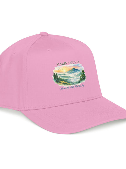 "Marin County, Where the Hills Meet the Sky" Mid Profile Baseball Cap