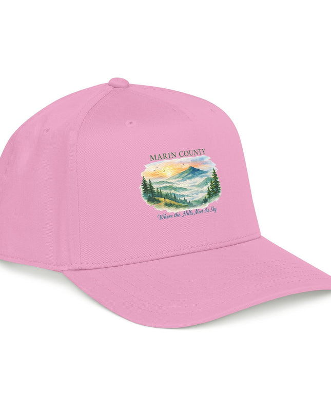 "Marin County, Where the Hills Meet the Sky" Mid Profile Baseball Cap