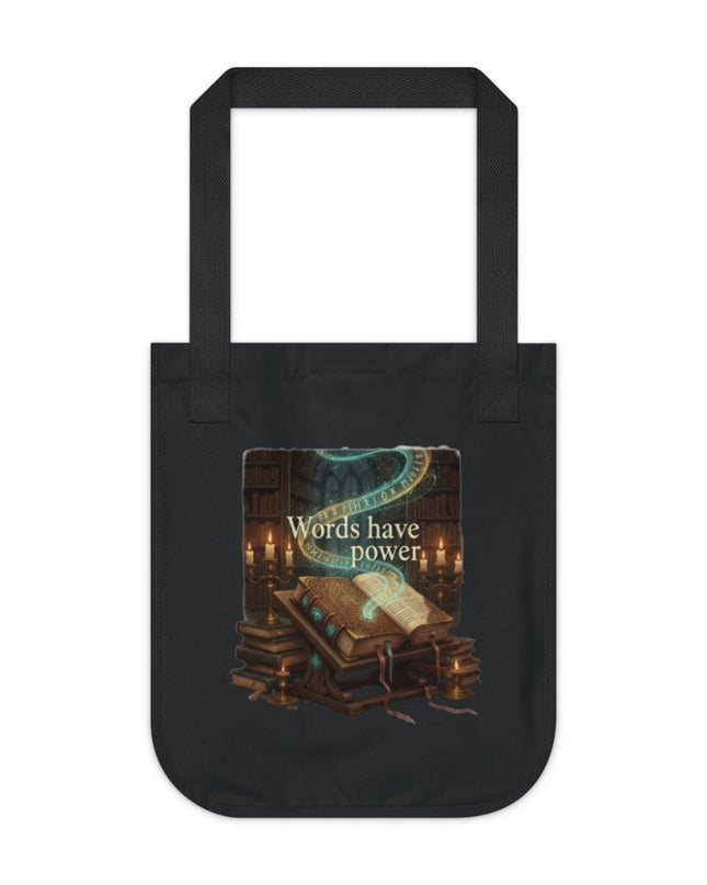 "Words Have Power" Organic Canvas Tote Bag