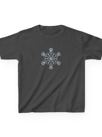 "Snowflake with Paws" Kids Heavy Cotton Tee