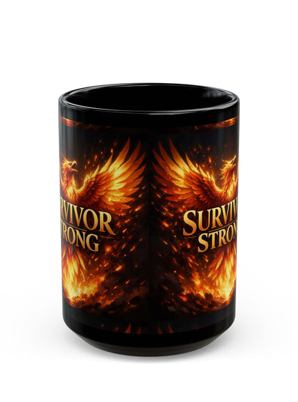 "Survivor Strong" Black Mug (11oz, 15oz)