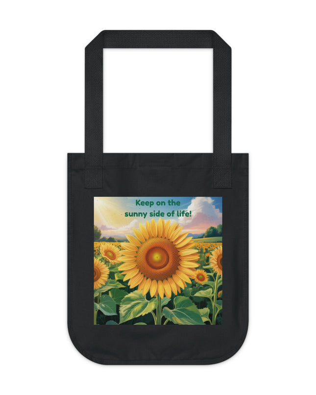 "Keep on the Sunny Side of Life" Organic Canvas Tote Bag