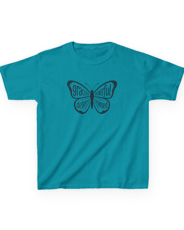 "Butterfly With Words" Kids Heavy Cotton Tee
