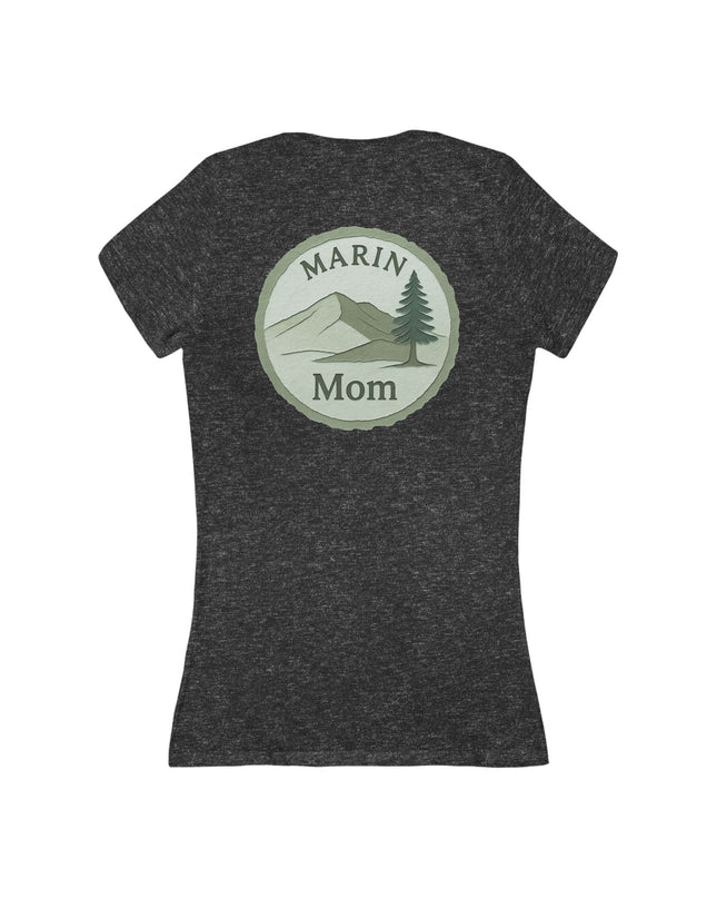 "Marin Mom" Women's Jersey Short Sleeve Deep V-Neck Tee