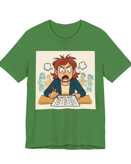 "67 with an Angry Math Teacher" - Unisex Jersey Short Sleeve Tee
