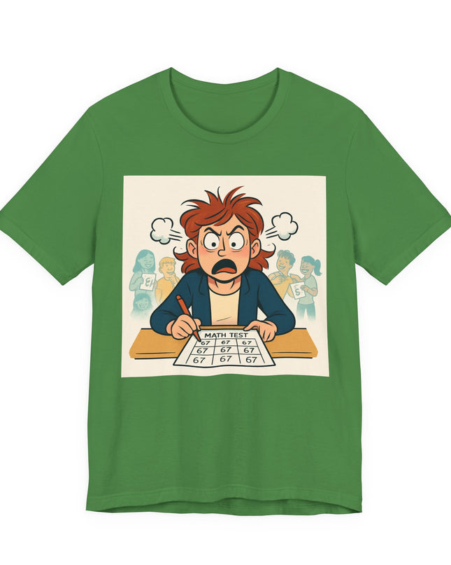 "67 with an Angry Math Teacher" - Unisex Jersey Short Sleeve Tee