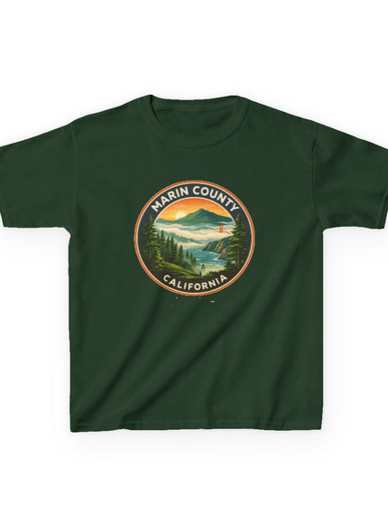 "Marin County, Above the Fog - no text" Kids Heavy Cotton Tee