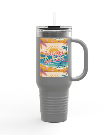 "February in Florida, Energy for Success" Insulated Travel Mug, 40oz